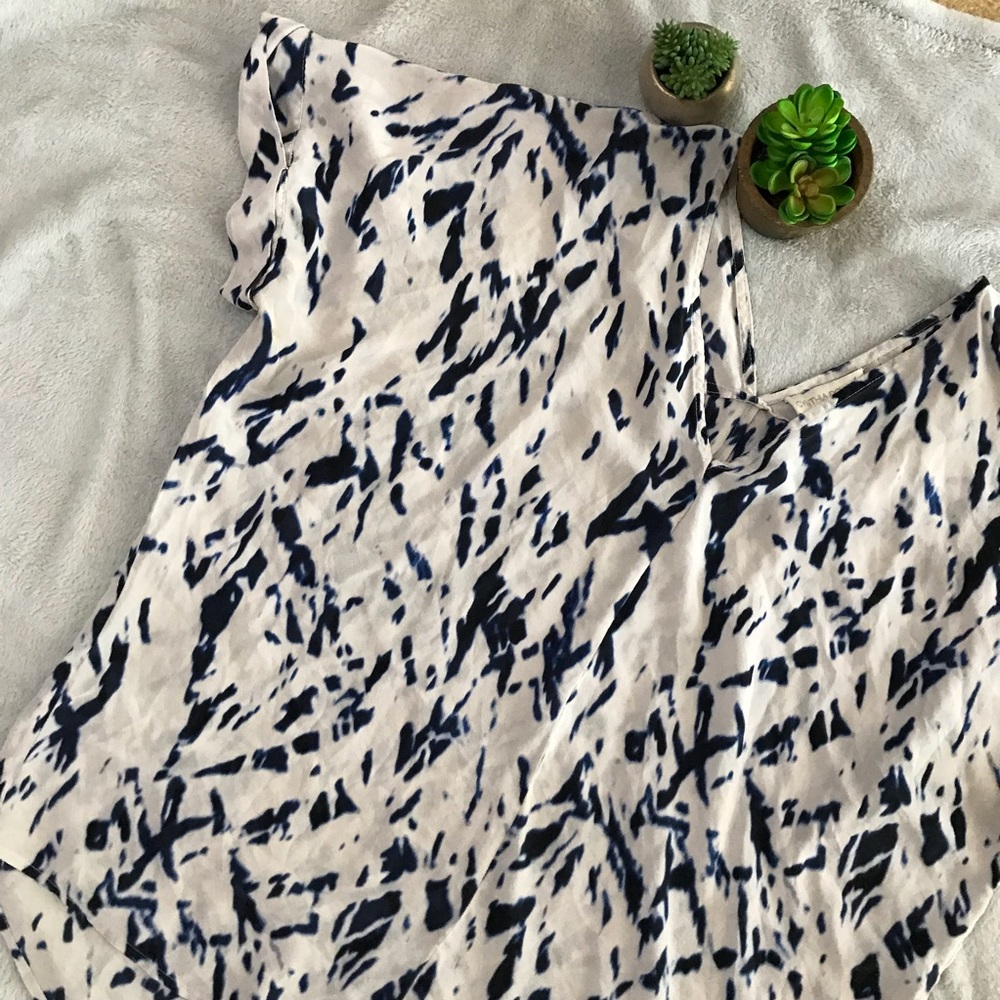 Cynthia Rowley silk watercolor blouse size S - Picture 2 of 4